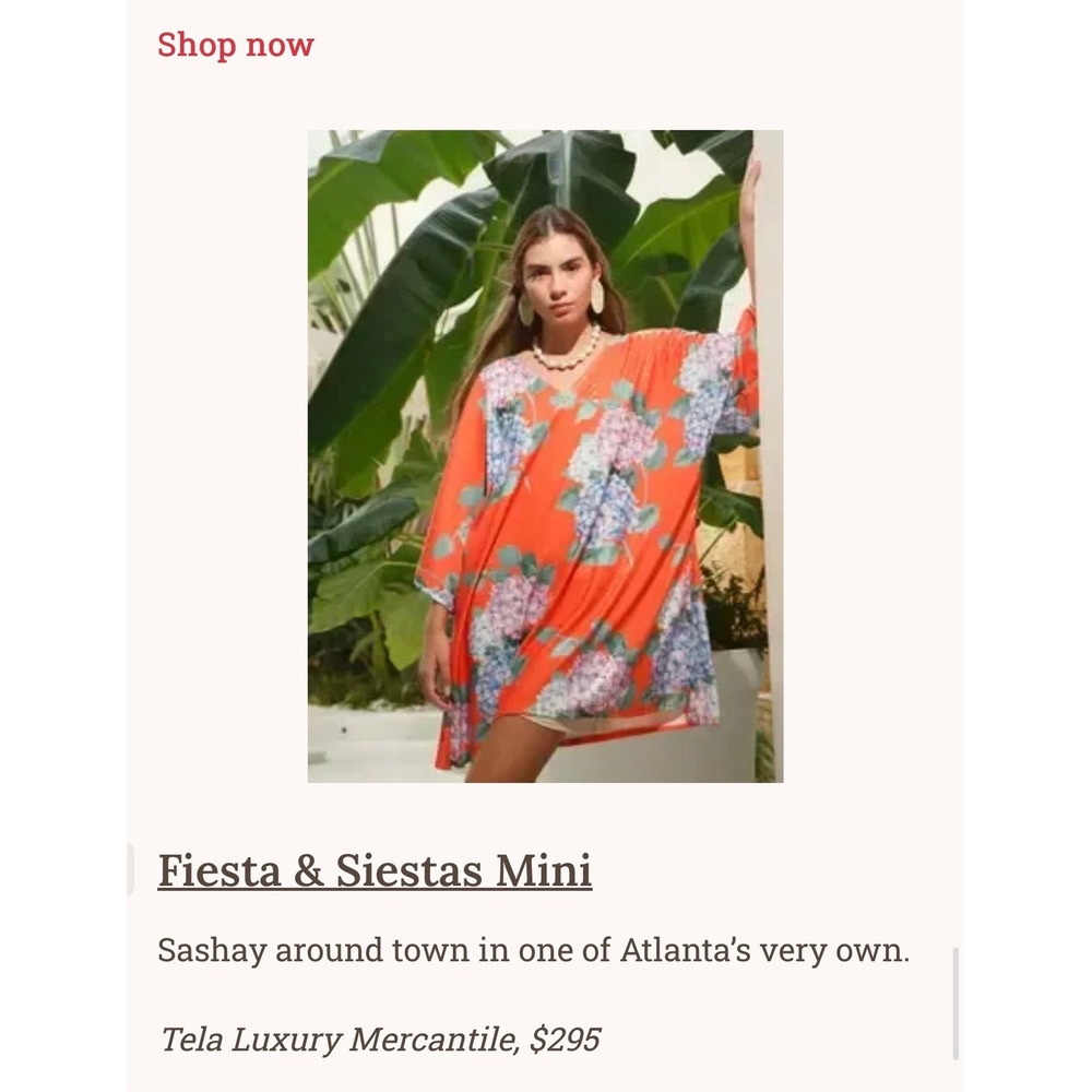 Tela‎ Luxury Mercantile Fiesta & Siestas Mini Sequin Hydrangea Floral Dress - Picture 7 of 7